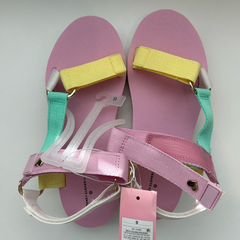 Stoney Clover Lane Pink and Yellow Sandals